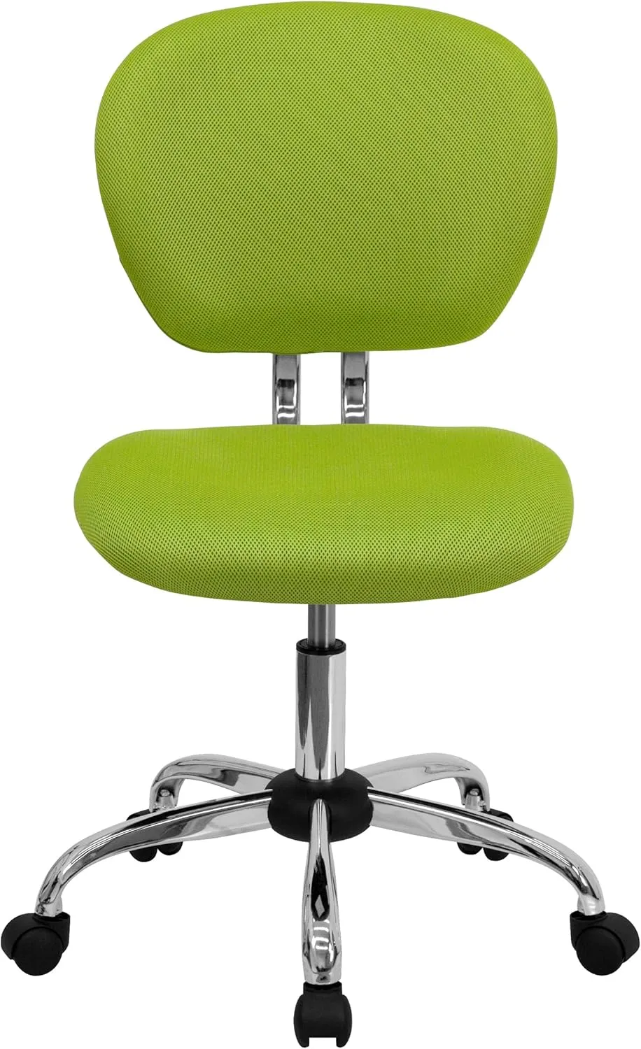 EMMA   OLIVER Mid-Back Apple Green Mesh Padded Swivel Task Office Chair with Chrome Base