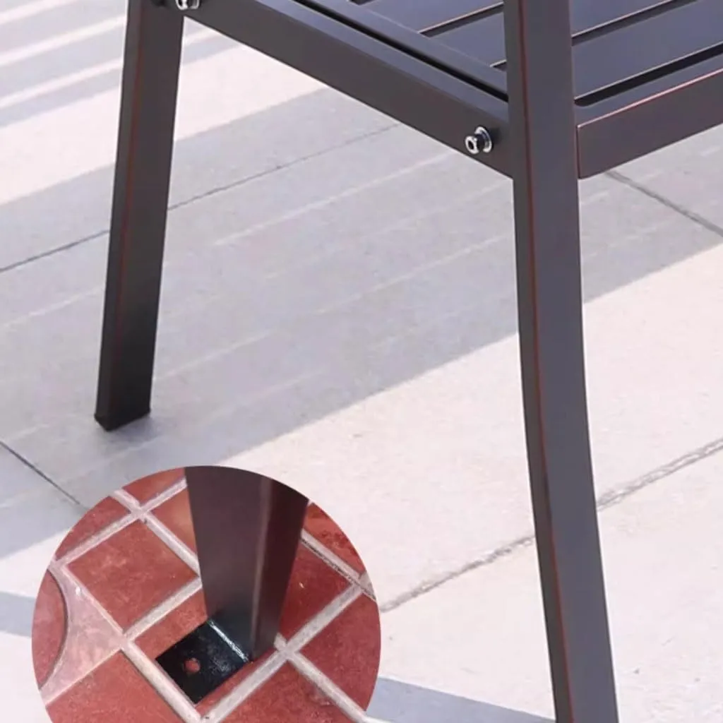 ENGENDER Outdoor Bench Park Chair Outdoor Bench Waterproof Rest Bench Open-air Community Leisure Bench Garden Bench (Color : D)