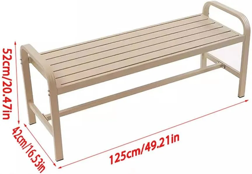ENGENDER Outdoor Bench Park Chair Outdoor Bench Waterproof Rest Bench Open-air Community Leisure Bench Garden Bench (Color : D)