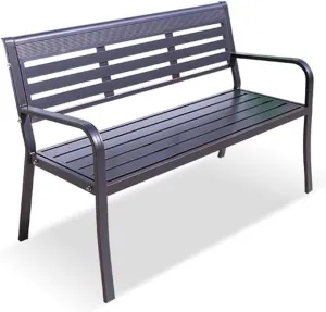 ENGENDER Outdoor Bench Park Chair Outdoor Bench Waterproof Rest Bench Open-air Community Leisure Bench Outdoor Backrest Chair Garden Bench (Color : A)
