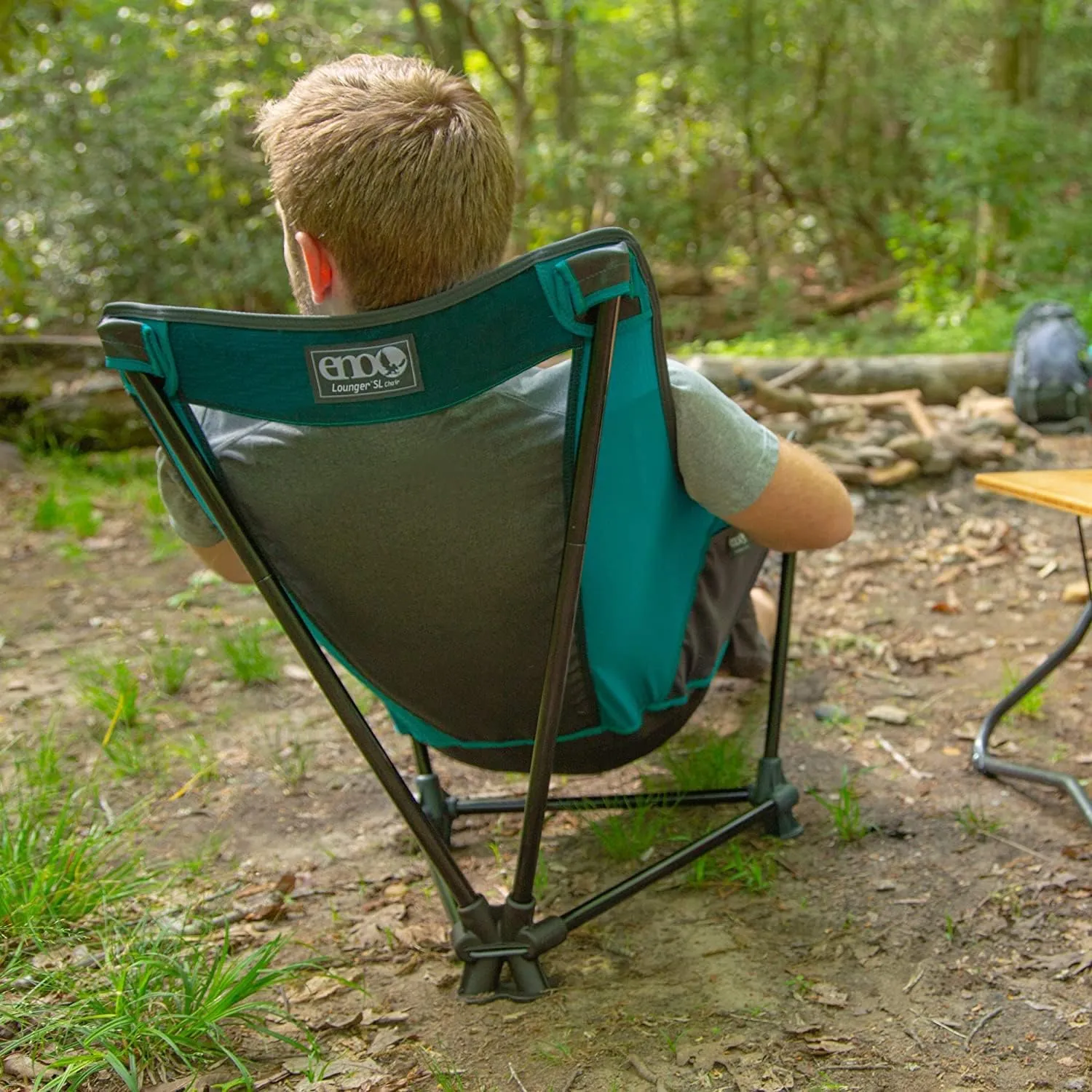 ENO, Eagles Nest Outfitters Lounger SL Camping Chair, Outdoor Lounge Chair, Seafoam