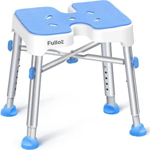 Ergonomic H-Shaped Shower Chair for Inside Shower with EVA Pad, 500 lbs Heavy Duty & Adjustable Shower Chair for Elderly and Disabled, Non-Slip Shower Seat, Tub Bath Chair, Tool-Free, HSA/FSA Eligible