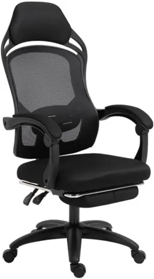 Ergonomic Office Chair, Adjustable Comfortable Task Chair with Armrests and Lumbar Support, Executive Office Chair, Gaming Chair, Mesh Computer Chair(Black)