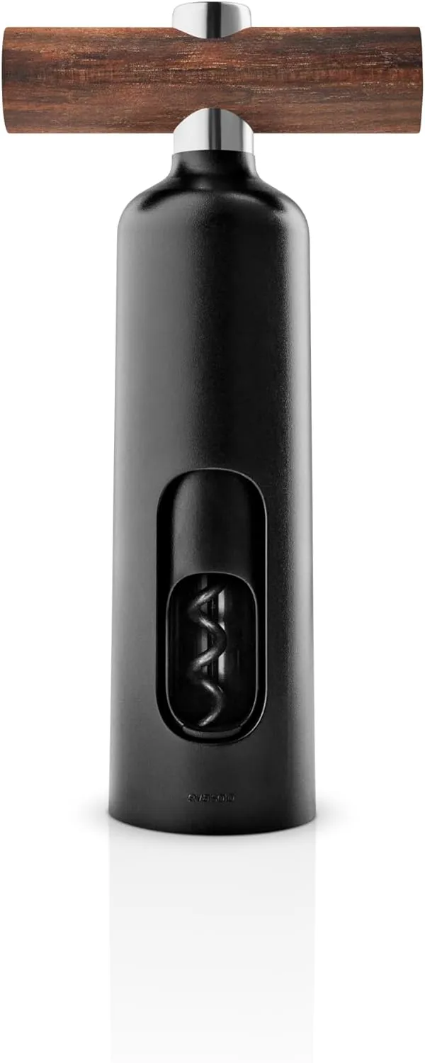 Eva Solo | Liquid Lounge Corkscrew Wine Bottle Opener | Self-Pulling Mechanism ensures That The Cork is extracted in Seconds | Black