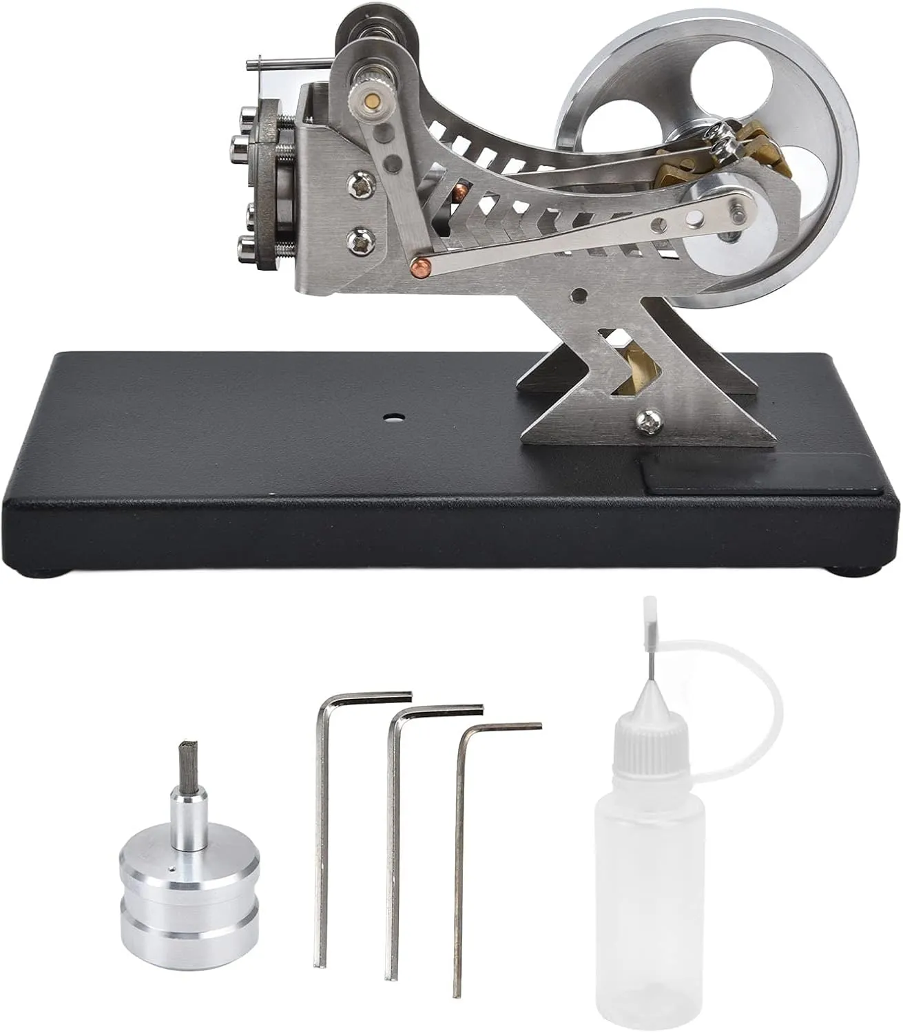 EVTSCAN Vacuum Engine Model,Mini Motor Model, Classical Vacuum Engine Model, Classical Vacuum Engine Model Aluminum Construction Science Educational Toy Experimental Instrument