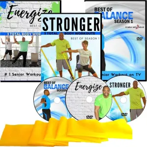 Exercise for Seniors DVD Collection- 6 Total Body Workouts   10 Balance Workouts   Resistance Band   3 Bonus Senior Exercise Gifts- Easy to Follow. Fun to do! Exercise videos for seniors you will love