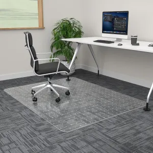 Extra Large Office Chair Mat for Carpet, 35" x 55" Clear Desk Chair Mat for Low Pile Carpeted Floors- Easy Glide Plastic Floor Mat for Office Chair on Carpet