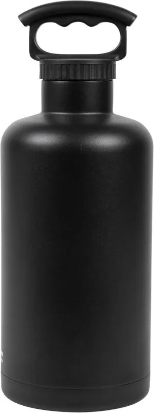 FIFTY/FIFTY Growler, Double Wall Vacuum Insulated Water Bottle, Stainless Steel, 3 Finger Cap w/Standard Top, 64oz/1.9L