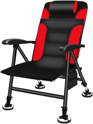 Fishing Chair Fishing Stool Outdoor AllTerrain Aluminum Armchair Folding Multifunctional Portable Fishing Gear Chair (Color : B, Size : As Shown) (A As Shown)