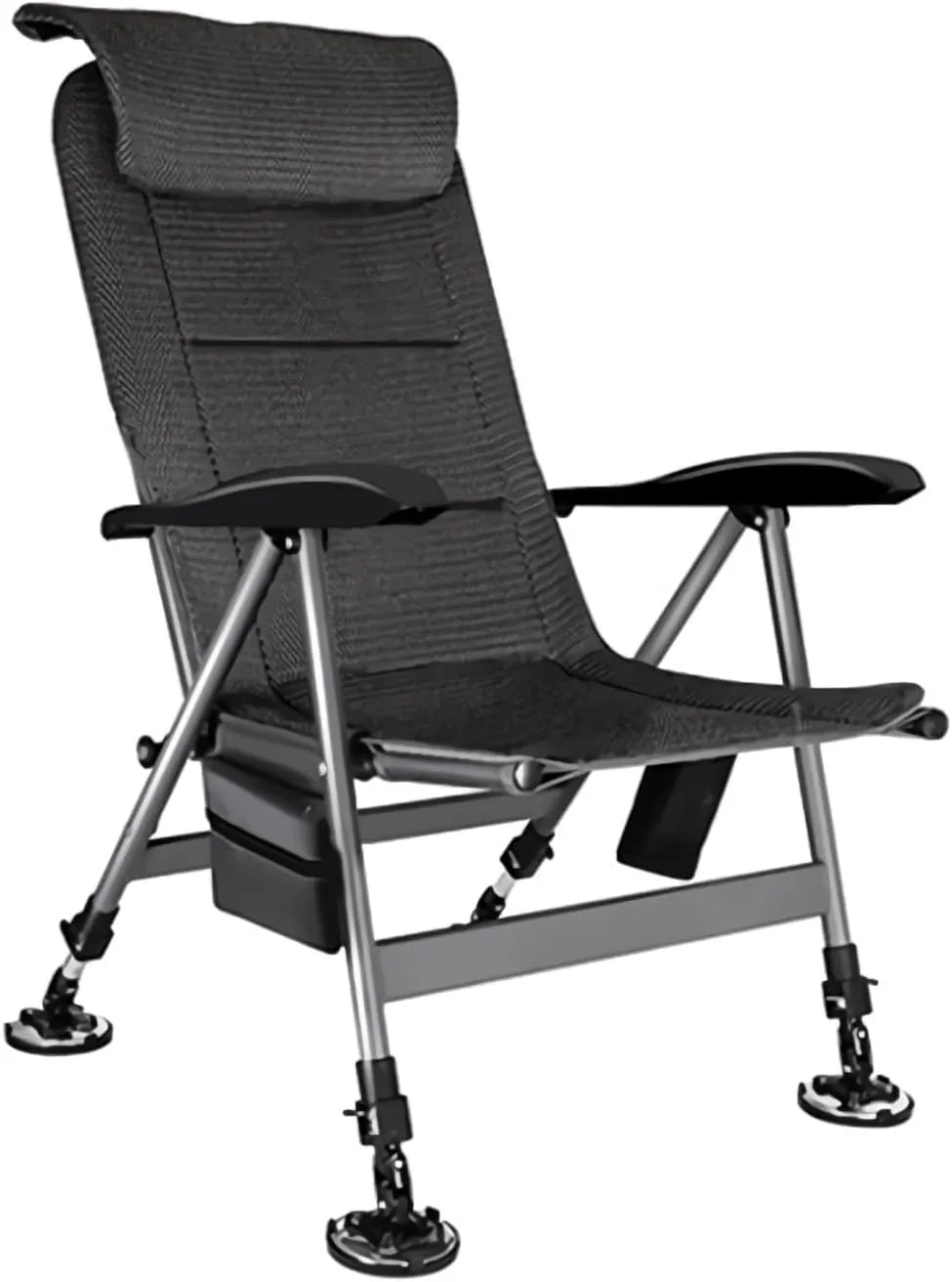 Fishing Chair Recliner Folding Fishing Chair with Adjustable Pillow Backrest Legs Camping Beach Fly Fishing Stool Sleeping Bed Outdoor Folding Chair