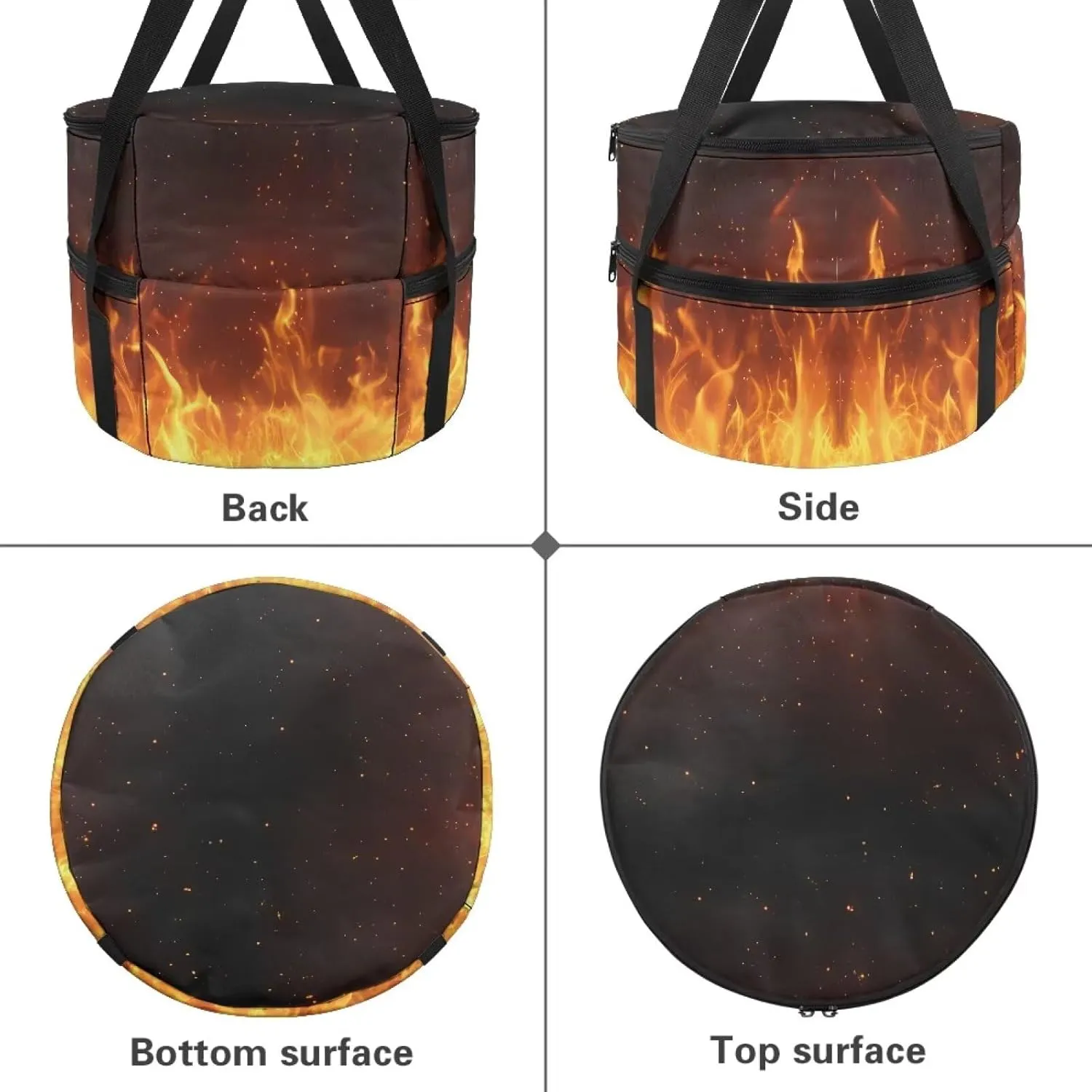 Flame Casserole Carrier Bag Case with Lid And Handle Insulated Casseroles Carriers Portable Food Warmer Carriers for Transport Picnic Baking Crust