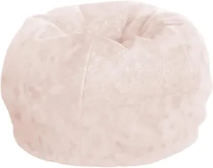 Flash Furniture Dillon Small Blush Furry Bean Bag Chair for Kids and Teens
