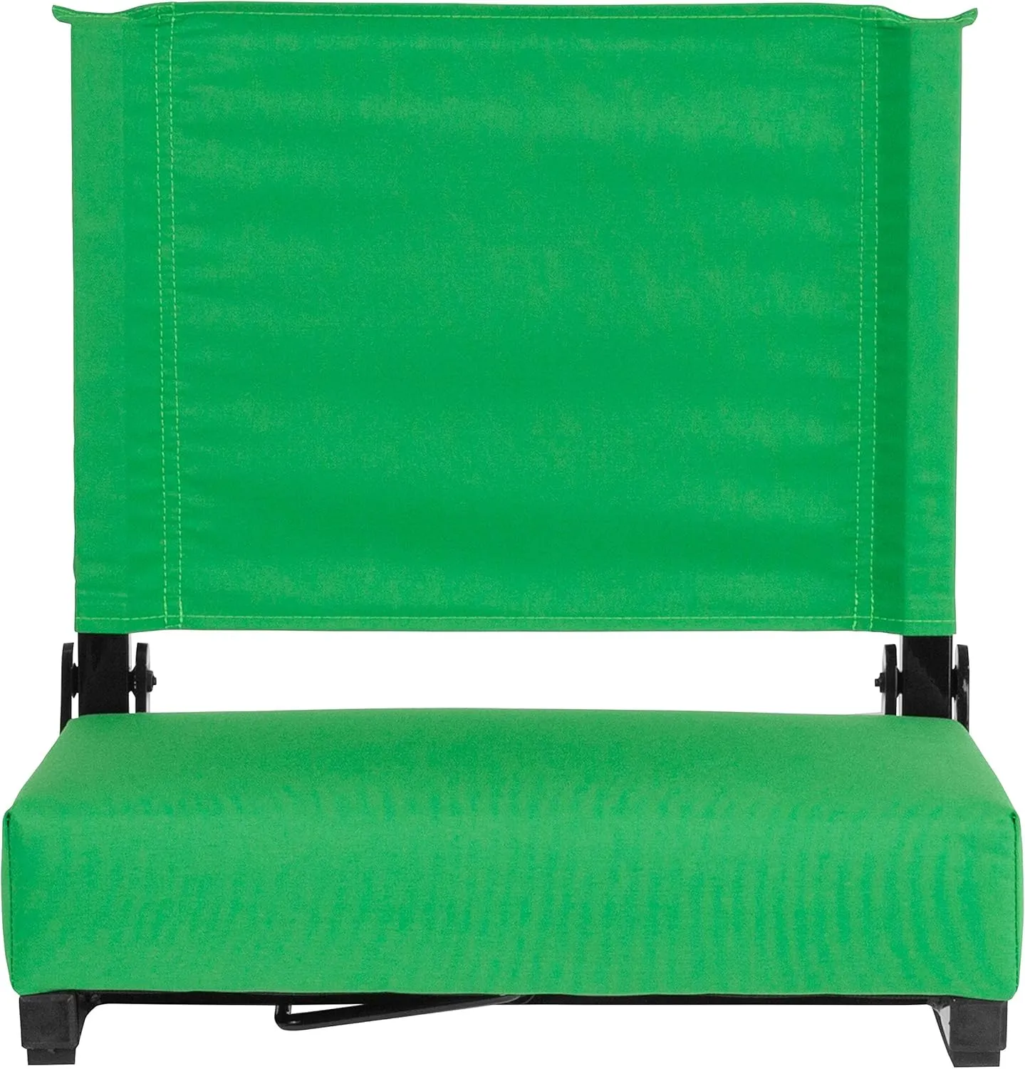 Flash Furniture Grandstand Portable Stadium Seats for Bleachers or Benches, Folding Padded Stadium Chairs with Handle, Pack of 2, 500 lb. Weight Capacity, Bright Green