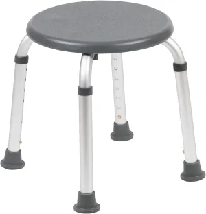 Flash Furniture Hercules Series Aluminum Bath and Shower Chair with Adjustable Height, Anti-Slip Medical Chair, 300 lb. Static Weight Capacity, Gray
