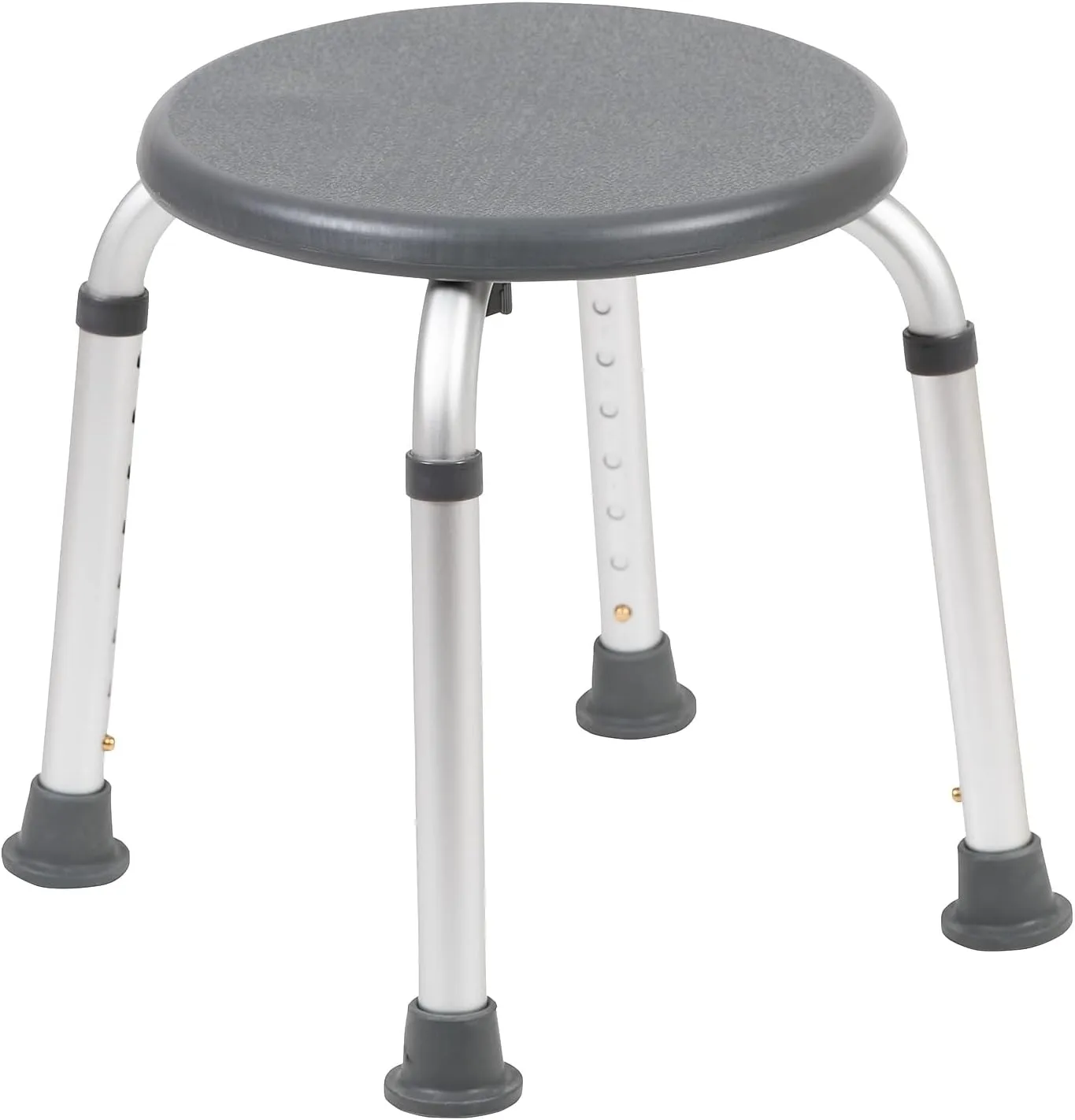 Flash Furniture Hercules Series Aluminum Bath and Shower Chair with Adjustable Height, Anti-Slip Medical Chair, 300 lb. Static Weight Capacity, Gray