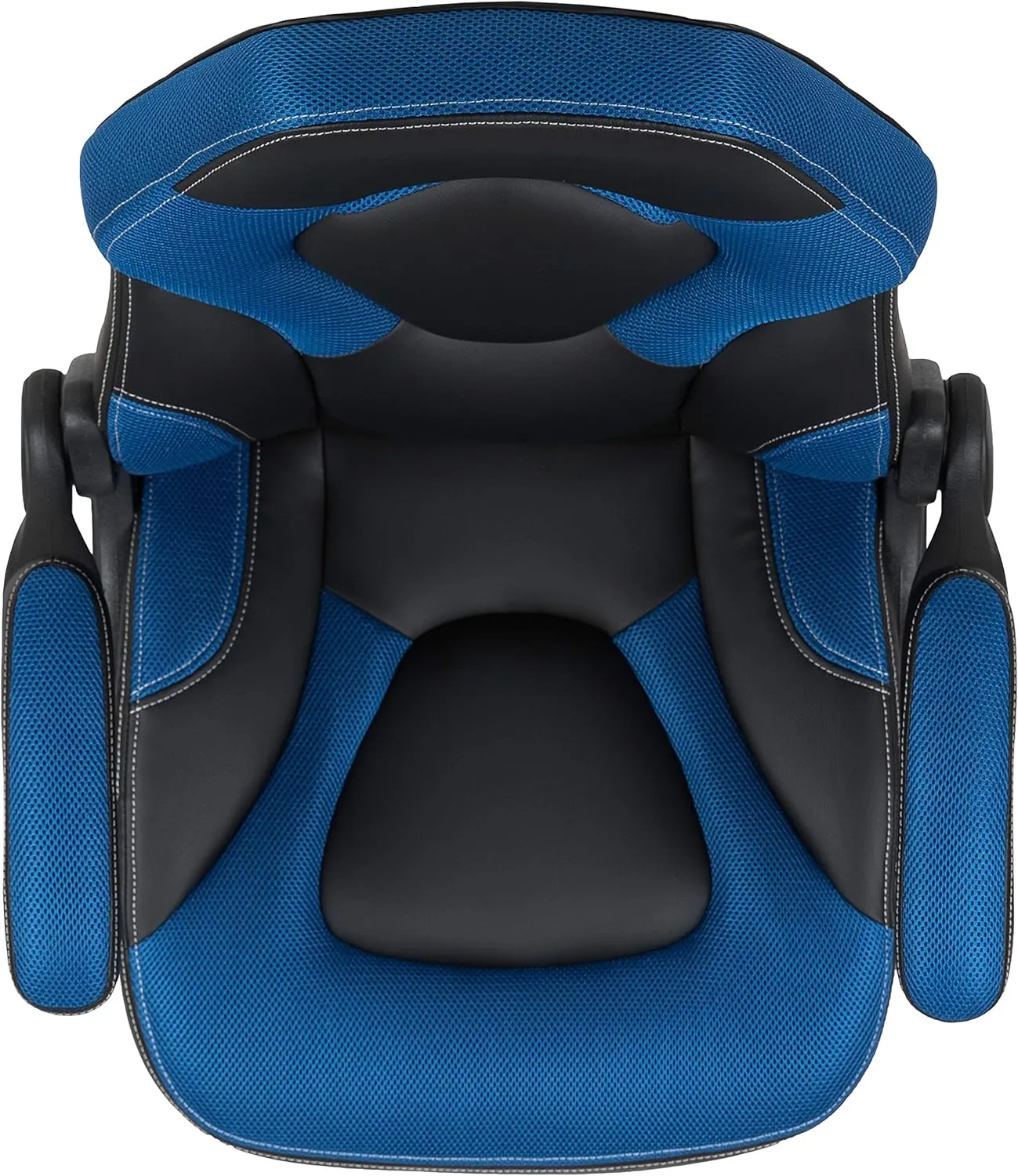 Flash Furniture X10 High-Back LeatherSoft Racing Style Gaming Chair with Flip-Up Arms, Ergonomic Padded Swivel Computer Chair, Blue/Black