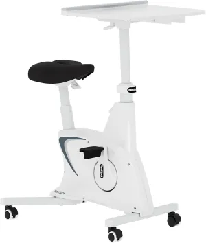 FLEXISPOT V9 3-IN-1 Exercise Bike, All-in-one Under Desk Bike with Pedal Exerciser, Indoor Cycling Bike with Adjustable Resistance/LCD Display/Seat/Desktop 350LBS Heavy Duty, Stationary Bike for Home