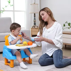 Foldable Baby Highchair Portable Kids Dining Table