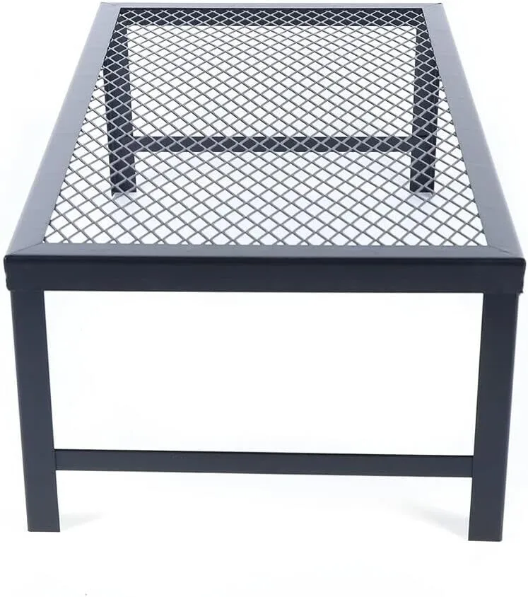 Folding Campfire Grill Heavy Duty Steel Grate, Camping Foldable Fire Pit Outdoor Cookware BBQ Rack Griddle, Portable Over Fire Camp for Open Flame Cooking, Medium