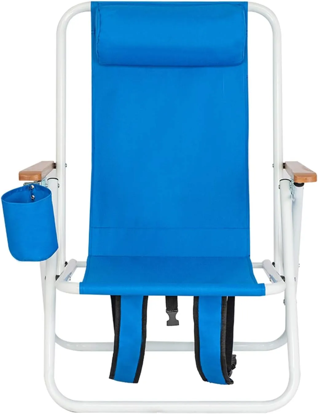 Folding Camping Chair,Portable Outdoor Chair Lightweight Folding Lounge Chair with Cup Holder, Adjustable Headrest