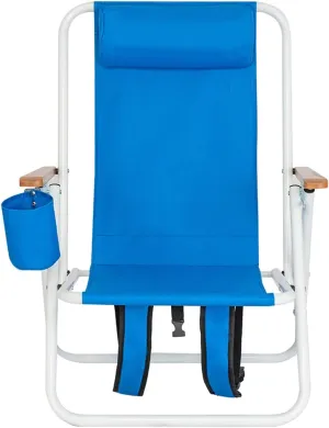 Folding Camping Chair,Portable Outdoor Chair Lightweight Folding Lounge Chair with Cup Holder, Adjustable Headrest