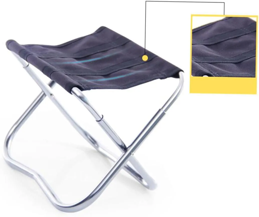 Folding Camping Stool Aluminum Alloy Heavy Duty Compact for Outdoor Activities Travel-Friendly