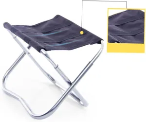Folding Camping Stool Aluminum Alloy Heavy Duty Compact for Outdoor Activities Travel-Friendly