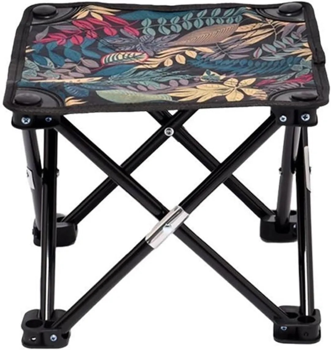 Folding Chair Foldable Footstool Chair Footrest Saddle Chair Portable Camp Stool for Traveling Walking Hiking Picnic Backpacking Lounge(Style D)