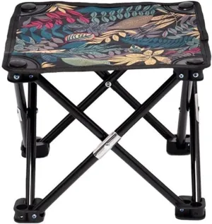 Folding Chair Foldable Footstool Chair Footrest Saddle Chair Portable Camp Stool for Traveling Walking Hiking Picnic Backpacking Lounge(Style D)