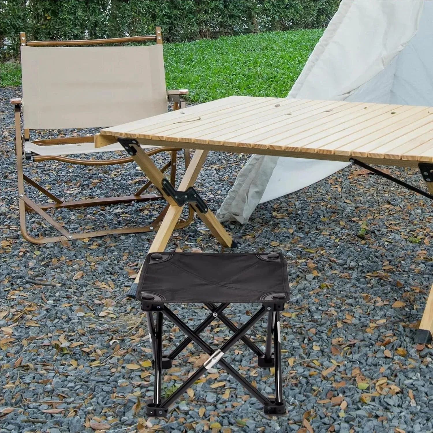 Folding Chair Foldable Footstool Chair Footrest Saddle Chair Portable Camp Stool for Traveling Walking Hiking Picnic Backpacking Lounge(Style D)