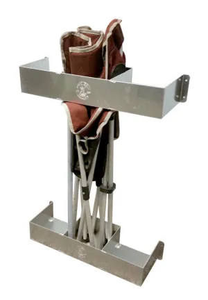Folding Chair Holder - 3 Chair Capacity - Wall Mount - Aluminum - Natural - Kit