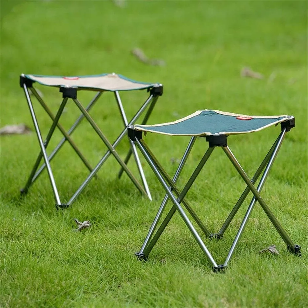 Folding Chair Picnic BBQ Beach Stool Portable Folding Chair Aluminum Alloy Folding Chair Portable Chair/Brown/Medium