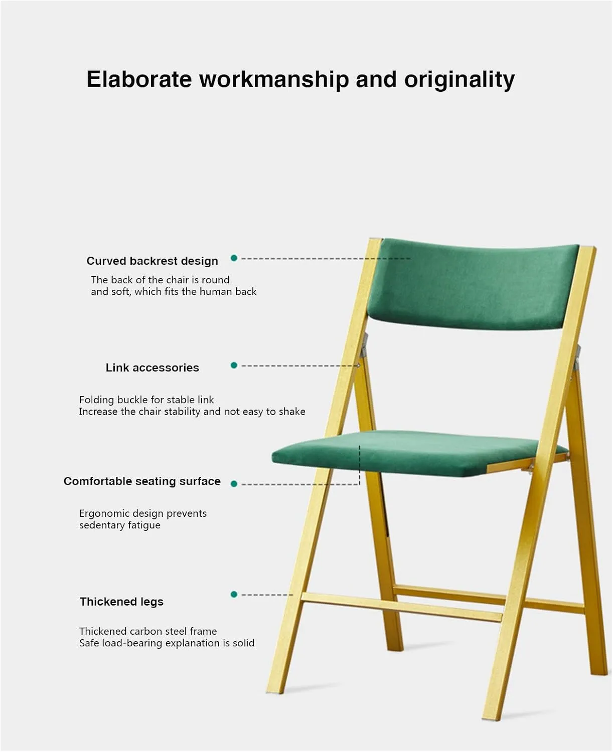 Folding Chair Portable Backrest Stand Stool Leisure Home Dining Chair Simple Office Conference Chair Lazy Back Chair
