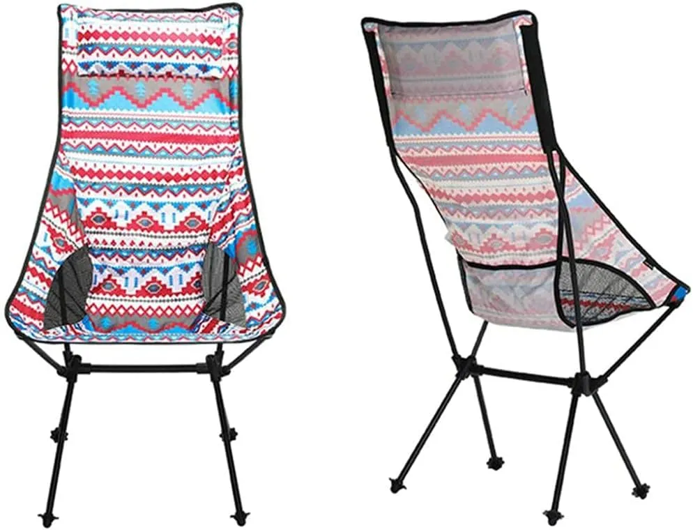 Folding Chair, Ultra-Light Outdoor Portable Wild Camping Chair, Aluminum Alloy Fishing Chair, Small Size Lightweight Camping Stool, for Hiking and Camping-Yellow Super