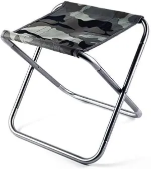 Folding Chairs Outdoor Folding Aluminum Alloy Chair Fishing Stool Chair Portable Camping Beach Chair Folding (Color : Gold) Durable (Color : SkyBlue) (Camouflage)