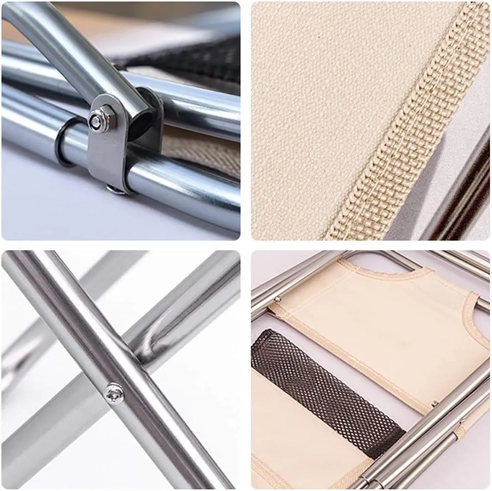 Folding Fishing Chair Aluminum Alloy Folding Chair Back Sketch Painting Chair Portable Fishing Stool Outdoor Comfort,Firm and Durable/Black/22 * 23.5 * 46.5Cm