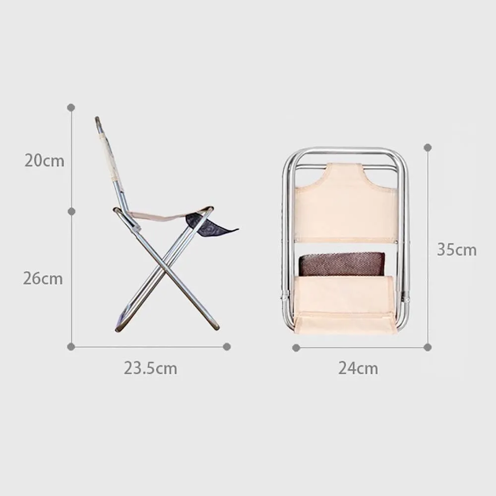 Folding Fishing Chair Aluminum Alloy Folding Chair Back Sketch Painting Chair Portable Fishing Stool Outdoor Comfort,Firm and Durable/Black/22 * 23.5 * 46.5Cm