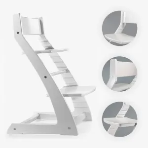 Fornel Wooden High Chair for Babies and Toddlers - Easy Clean Adjustable High Chair for Eating - Toddler HighChair for Dining Table - Montessori Baby highchair from 3 Years to 200 Lb, Grow with Child