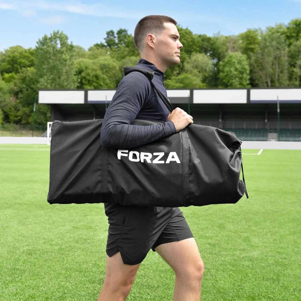 FORZA Portable Aluminum Team Benches - 4 Seat, 6 Seat & 8 Seat Benches Available | Folding Chairs for Substitutes | Subs Bench for Soccer | Carry Bag Included (4-Seater Pro, Without Shelter)