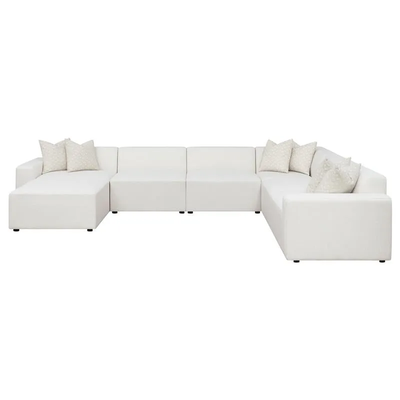 Freddie Upholstered Tight Back Armless Chair Pearl - 551641