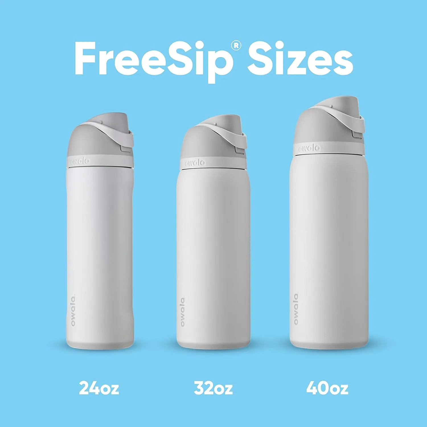 FreeSip Insulated Stainless Steel Water Bottle with Straw for Sports and Travel, BPA-Free, 24-oz, Blue/Teal (Denim)