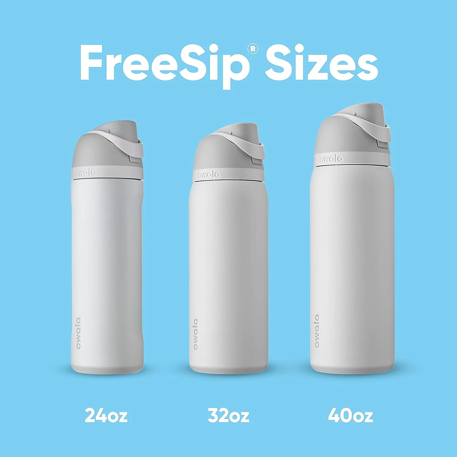 FreeSip Insulated Stainless Steel Water Bottle with Straw for Sports and Travel, BPA-Free, 24-oz, Boneyard