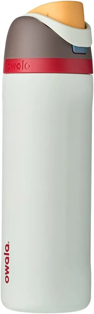 FreeSip Insulated Stainless Steel Water Bottle with Straw for Sports and Travel, BPA-Free, 24-oz, Boneyard