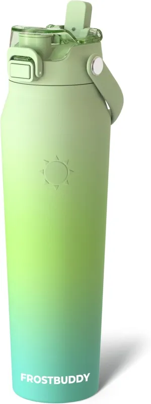 Frost Buddy 32oz Insulated Water Bottle with Straw & Chug Lid | Leak-Proof Stainless Steel | 24-Hours Cold | Sweat-Proof, Cup Holder Friendly | Ideal for Gym, Travel, Sports & Everyday Hydration