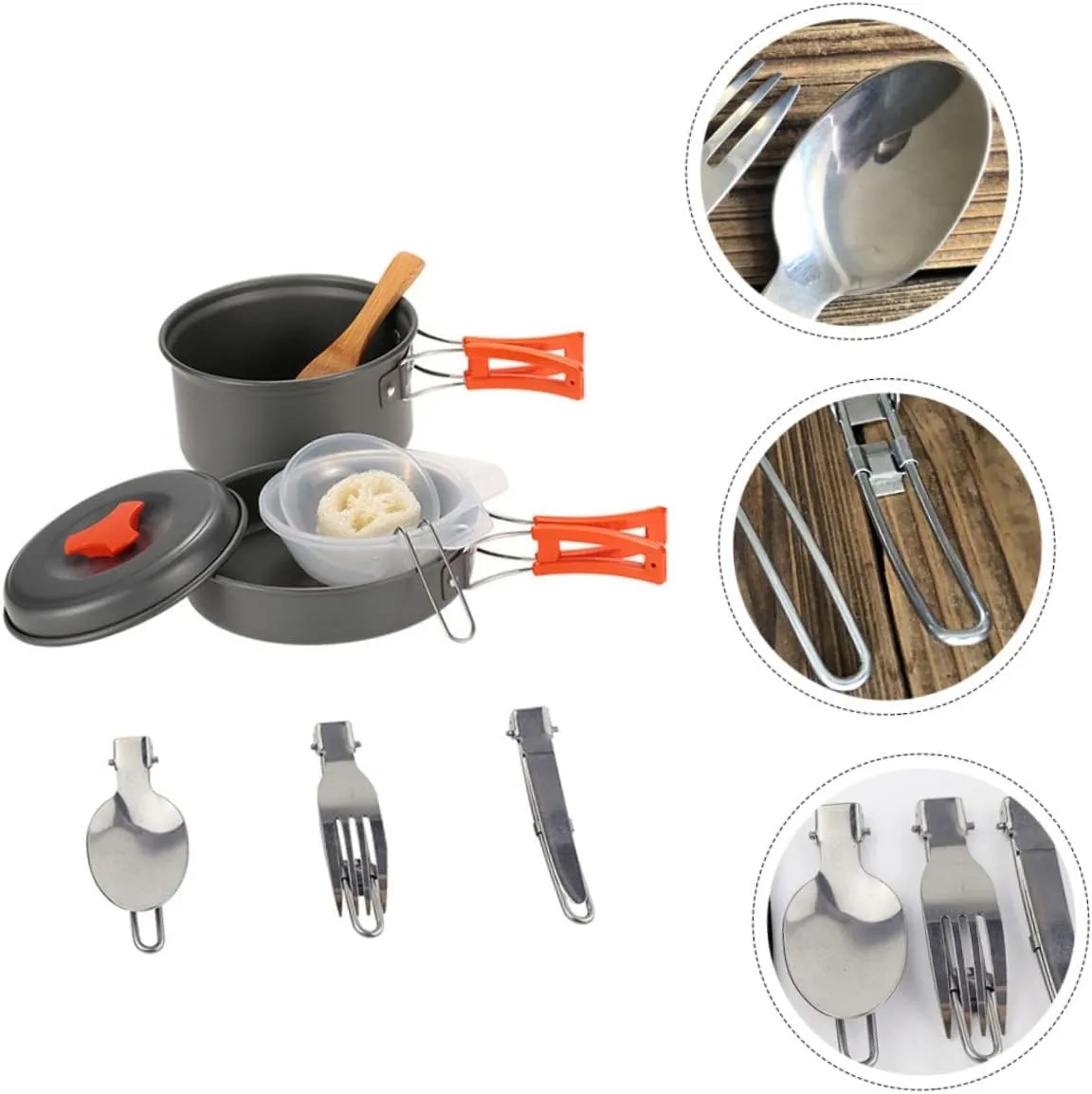 GANAZONO Outdoor Camping Pot Camping Accessories Rechargeable Gadgets Camping Kit Camping Heater Flatware Camping