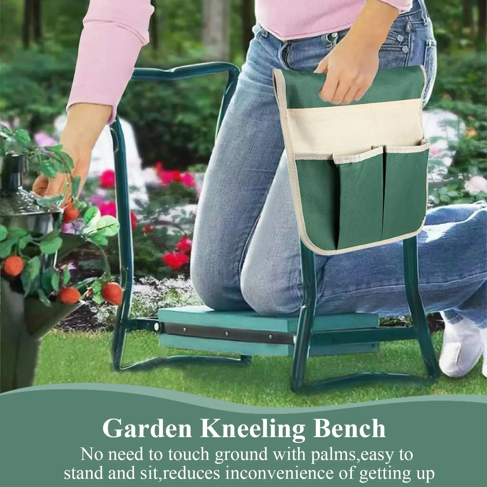 Garden Kneeling Stool  Foldable Gardening Chair Portable Garden Kneeling Chair, Gardening Supplies