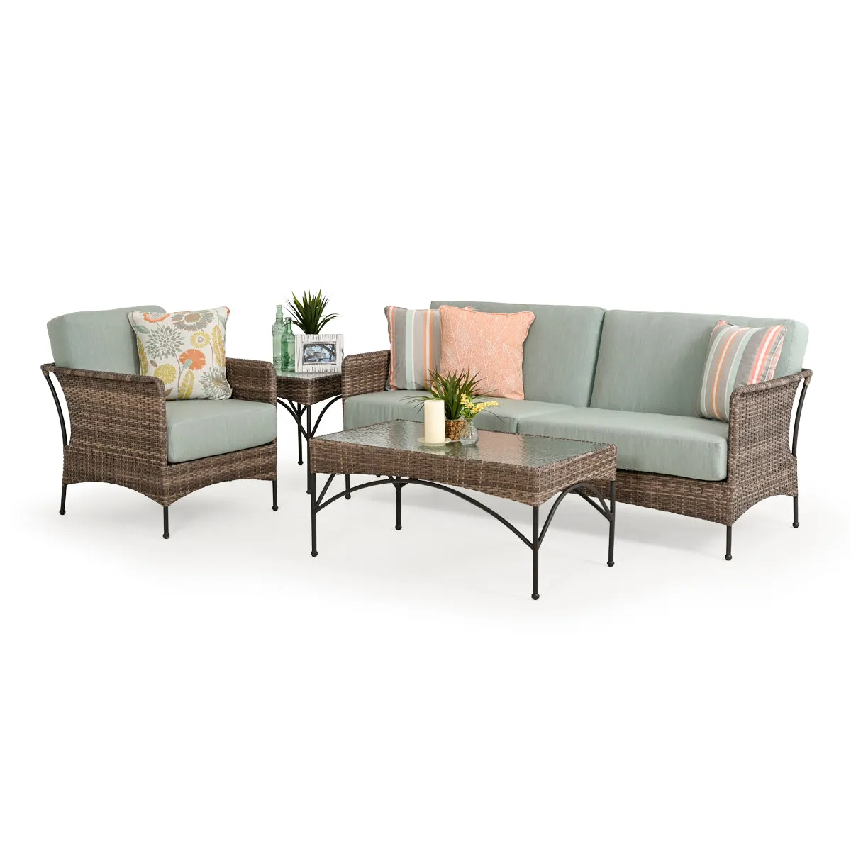 Garden Terrace Outdoor Wicker Spring Chair