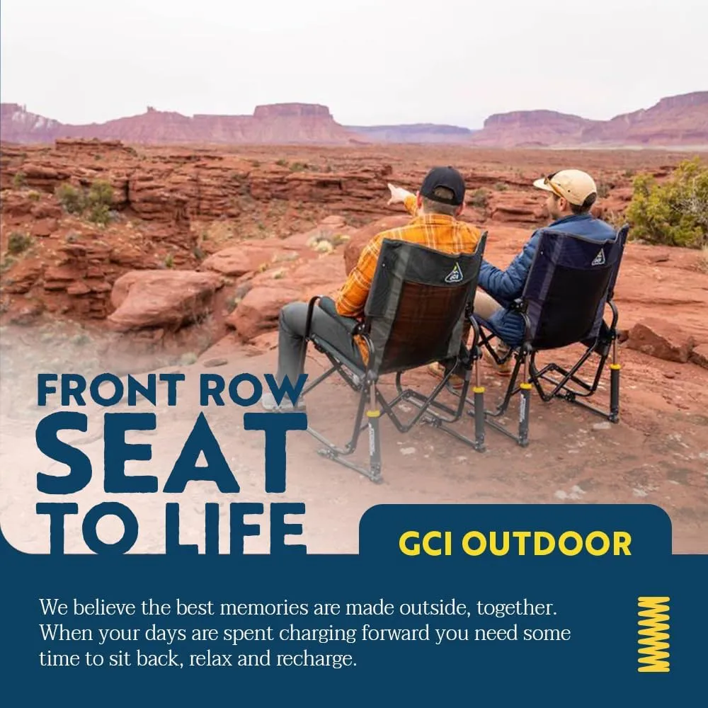 GCI Outdoor Stowaway Rocker - Varsity Gray/White