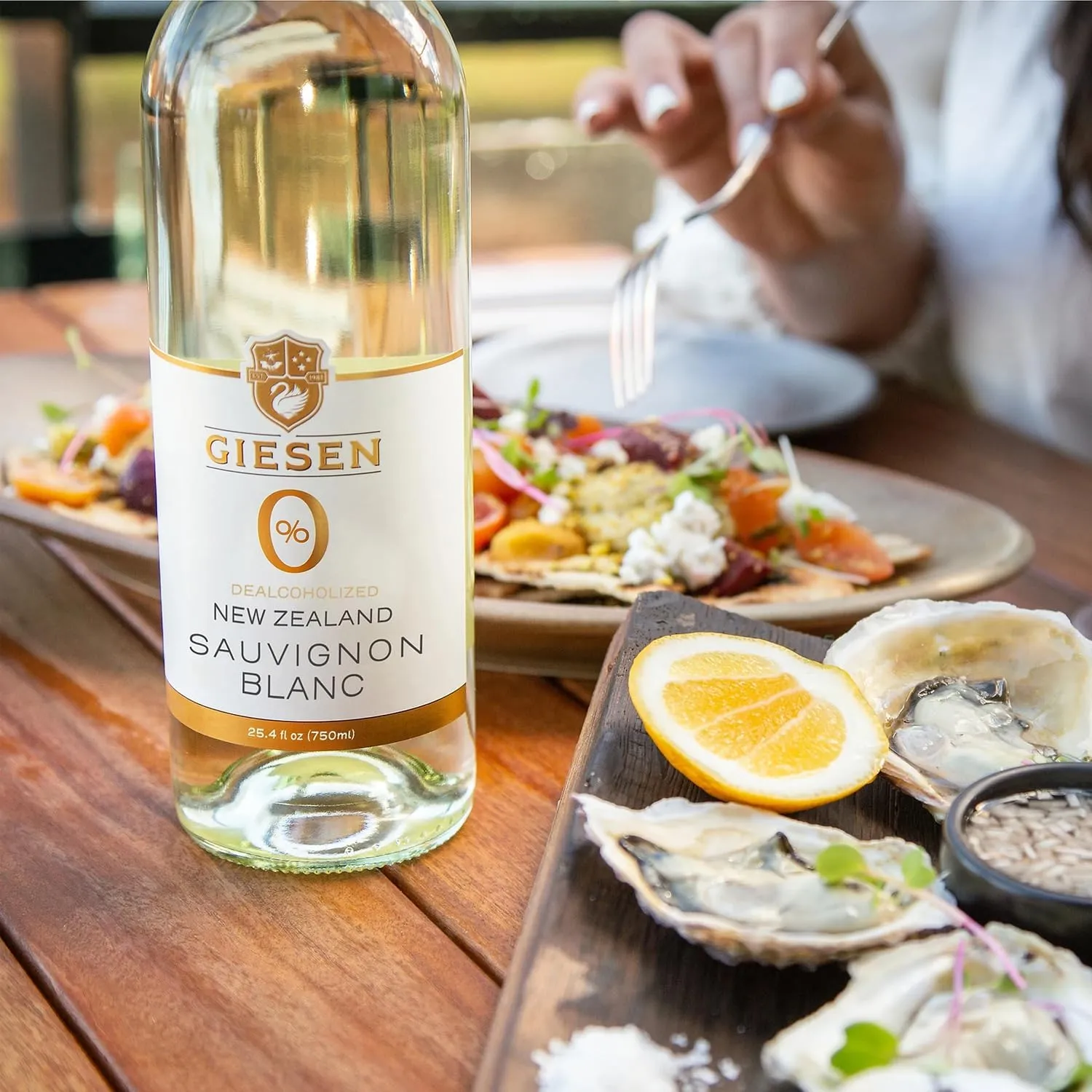 Giesen Dealcoholized Sauvignon Blanc, Non-Alcoholic White Wine, Fresh Aromatics, Crisp, Clean Flavors, Marlborough, New Zealand, 750ml, 2 Pack (750ml, 2)