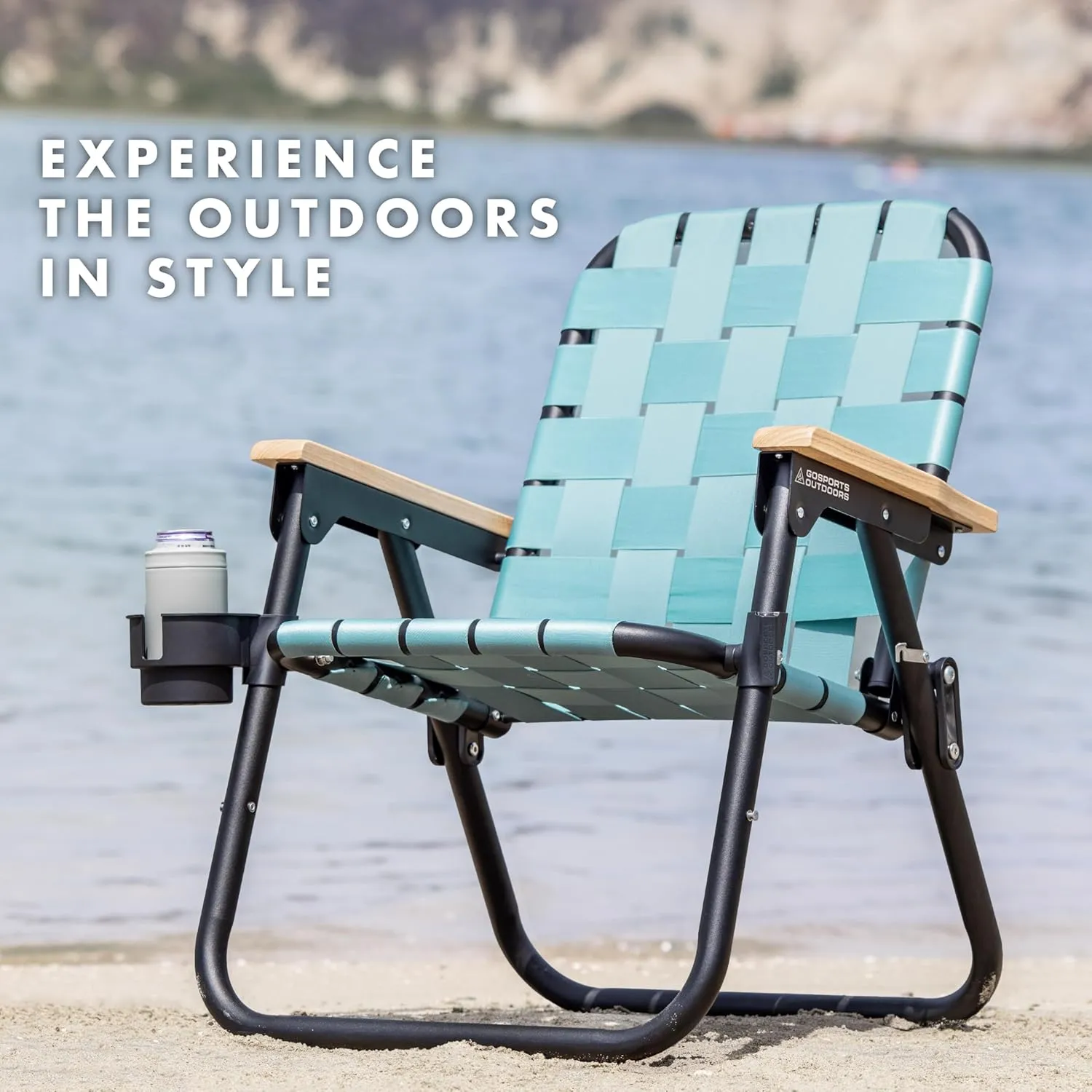 GoSports WOVN Beach Backpack Chair - 9 Styles Available - Premium Folding Camping Chair